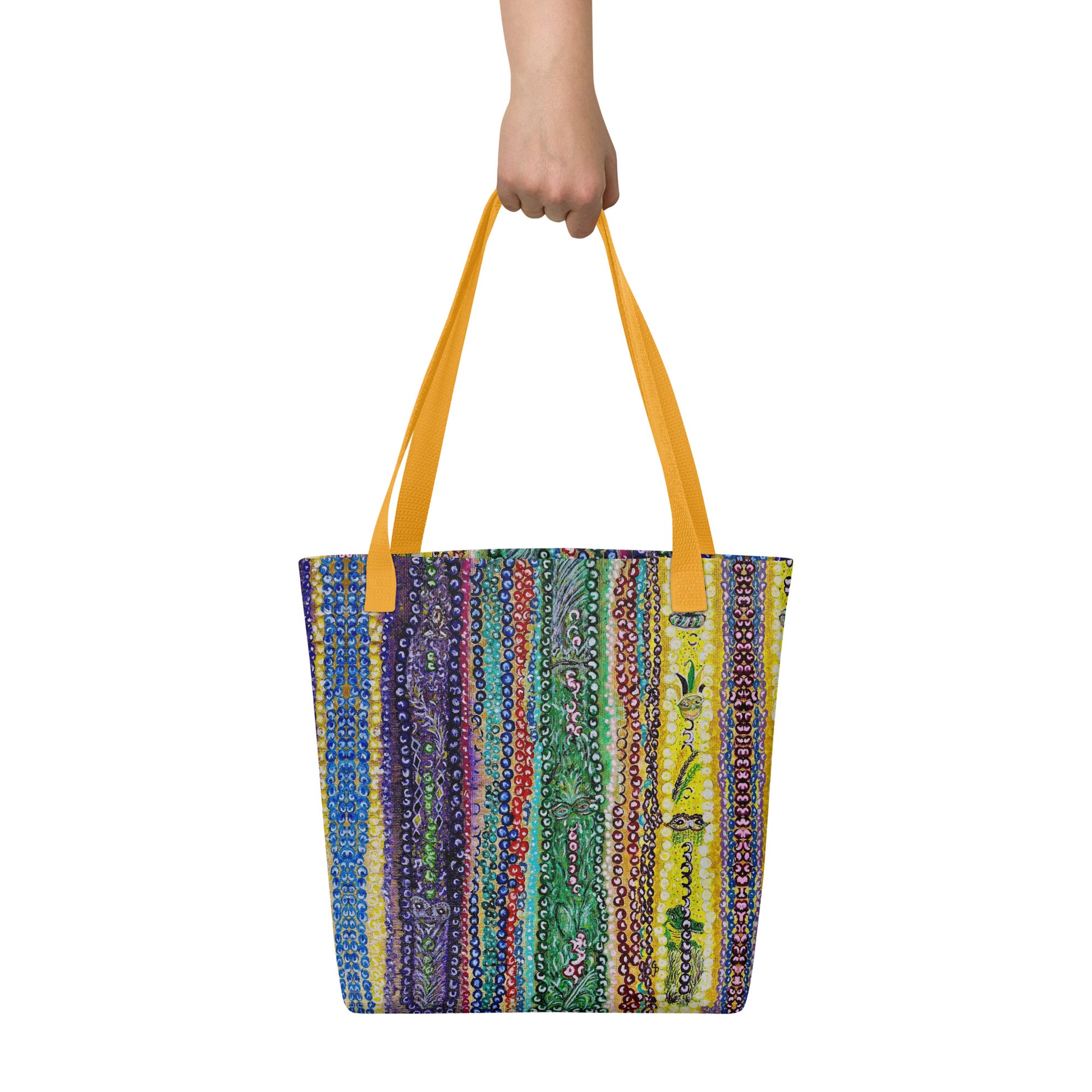 Tote bag with original watercolor artwork, featuring a spacious interior, sturdy straps, and lightweight design—perfect for travel, overnight stays, or stylish carry-on use.