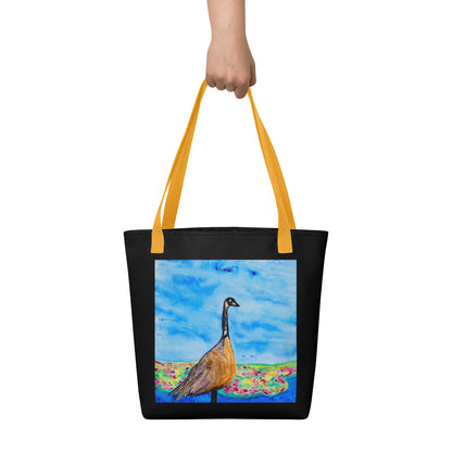 Tote bag with original watercolor artwork, featuring a spacious interior, sturdy straps, and lightweight design—perfect for travel, overnight stays, or stylish carry-on use.