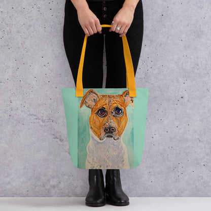 Tote bag with original watercolor artwork, featuring a spacious interior, sturdy straps, and lightweight design—perfect for travel, overnight stays, or stylish carry-on use.