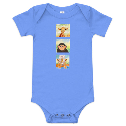 Bella + Canvas unisex short sleeve onesie featuring original artwork—super soft, lightweight, and breathable; perfect for casual wear, layering, or gifting with artistic style and comfort.
