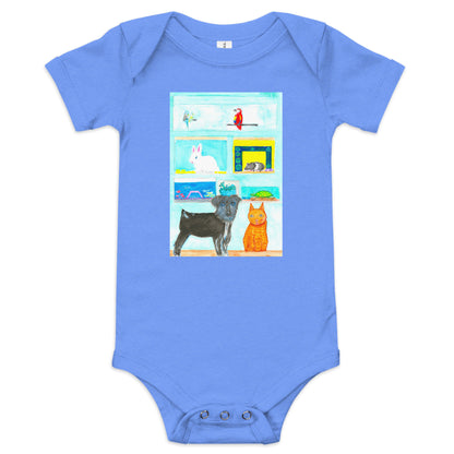 Bella + Canvas unisex short sleeve onesie featuring original artwork—super soft, lightweight, and breathable; perfect for casual wear, layering, or gifting with artistic style and comfort.