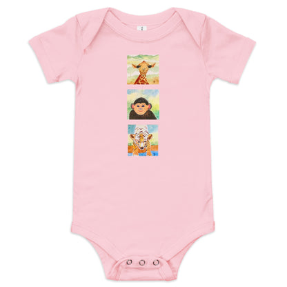 Bella + Canvas unisex short sleeve onesie featuring original artwork—super soft, lightweight, and breathable; perfect for casual wear, layering, or gifting with artistic style and comfort.