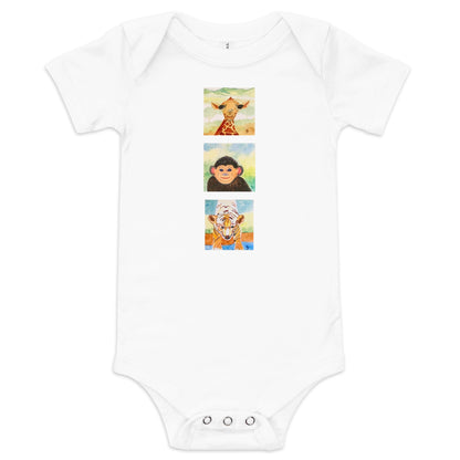 Bella + Canvas unisex short sleeve onesie featuring original artwork—super soft, lightweight, and breathable; perfect for casual wear, layering, or gifting with artistic style and comfort.