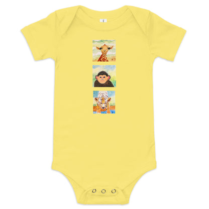 Bella + Canvas unisex short sleeve onesie featuring original artwork—super soft, lightweight, and breathable; perfect for casual wear, layering, or gifting with artistic style and comfort.
