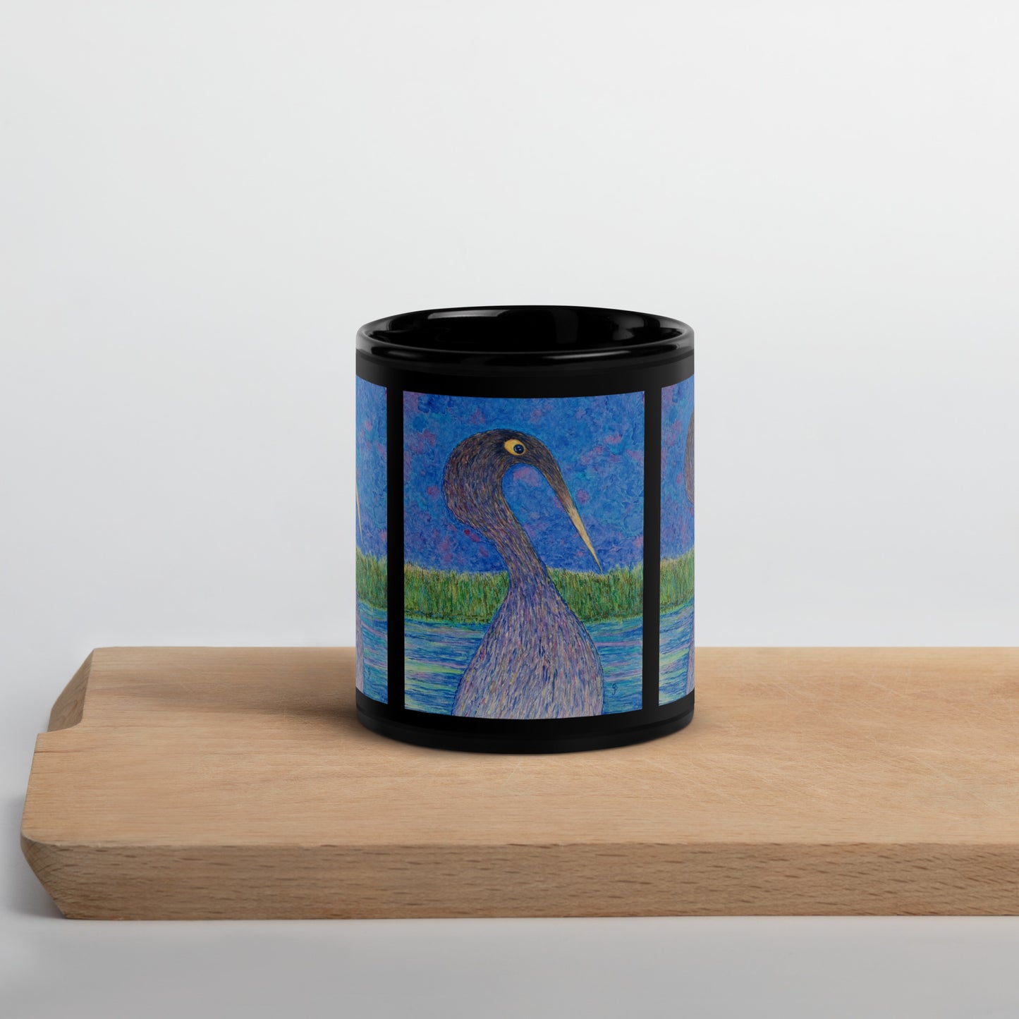 Ceramic mug featuring original artwork, perfect for coffee, tea, or hot cocoa—microwave and dishwasher safe, ideal for daily use, gifting, or adding artistic charm to your kitchen.