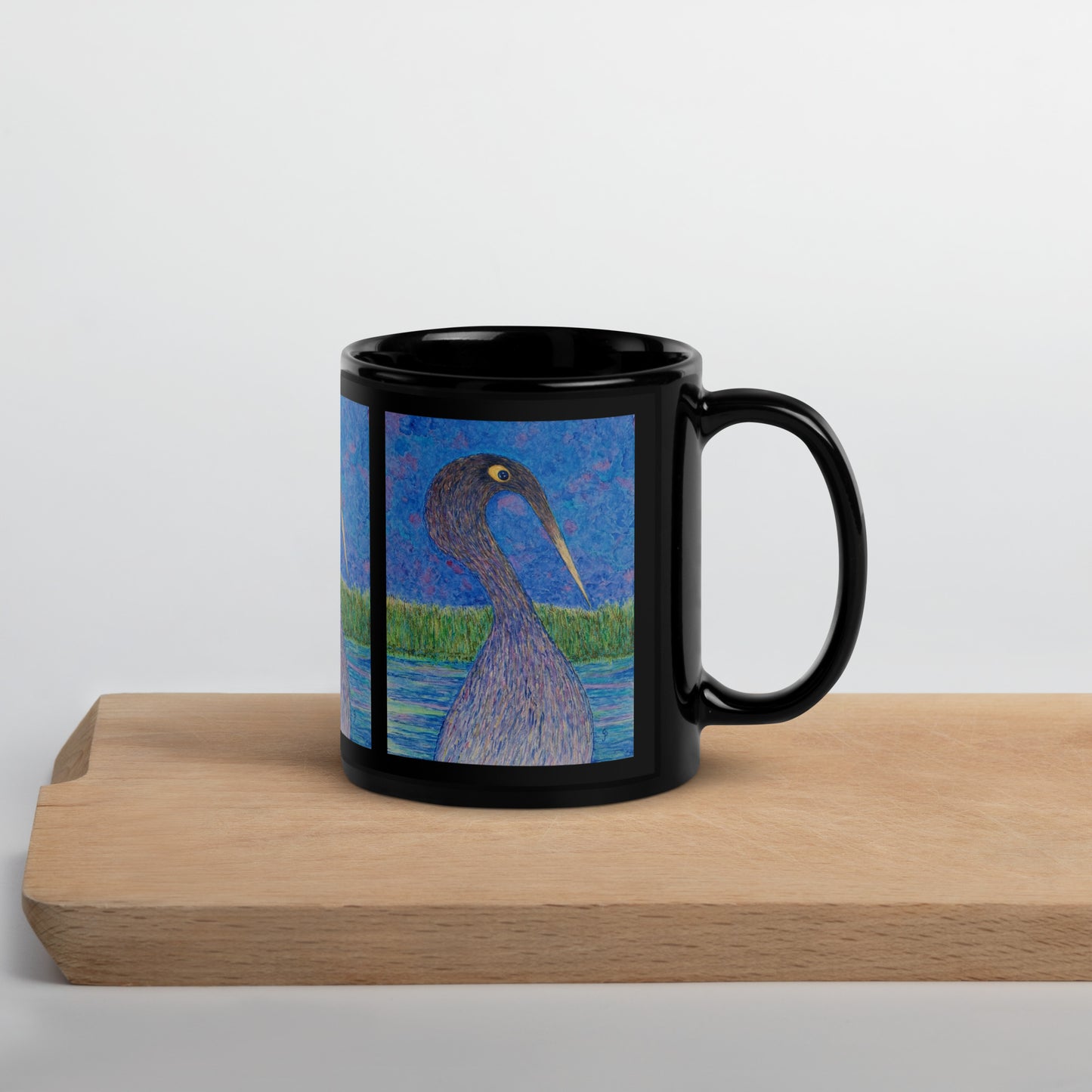 Ceramic mug featuring original artwork, perfect for coffee, tea, or hot cocoa—microwave and dishwasher safe, ideal for daily use, gifting, or adding artistic charm to your kitchen.