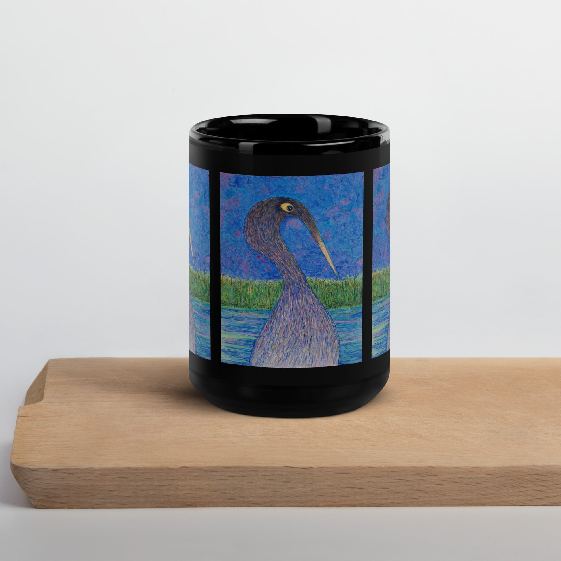 Ceramic mug featuring original artwork, perfect for coffee, tea, or hot cocoa—microwave and dishwasher safe, ideal for daily use, gifting, or adding artistic charm to your kitchen.