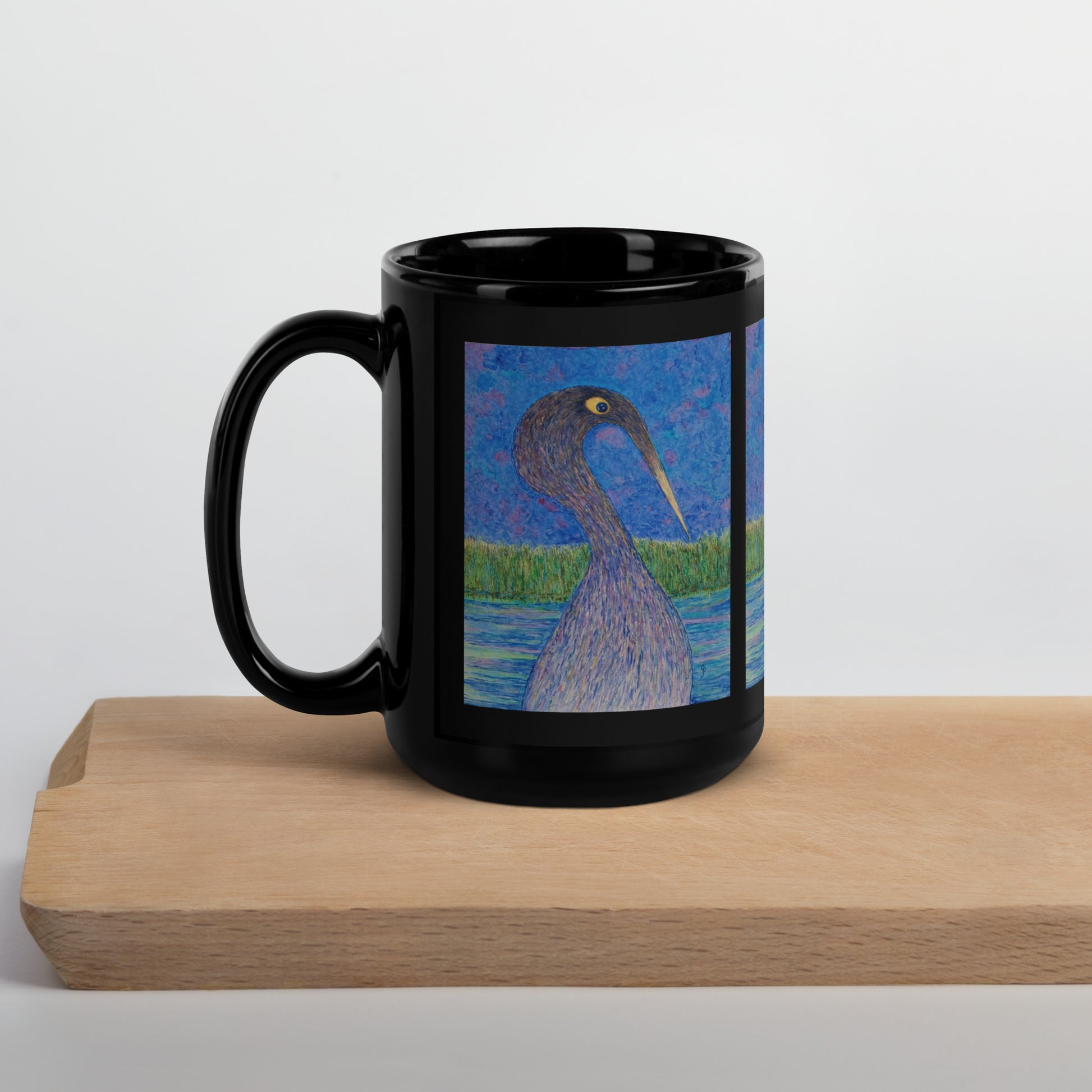 Ceramic mug featuring original artwork, perfect for coffee, tea, or hot cocoa—microwave and dishwasher safe, ideal for daily use, gifting, or adding artistic charm to your kitchen.