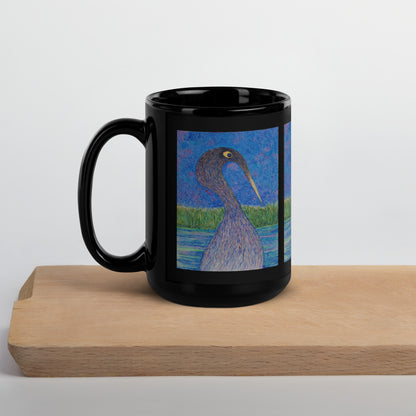 Ceramic mug featuring original artwork, perfect for coffee, tea, or hot cocoa—microwave and dishwasher safe, ideal for daily use, gifting, or adding artistic charm to your kitchen.