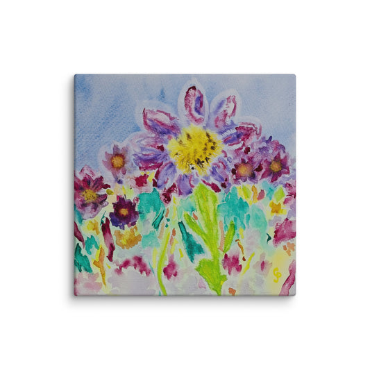 Original canvas wall art featuring watercolor art design, perfect for home decor, gallery walls, or office spaces—high-quality artwork that adds color, character, and creativity to any room.