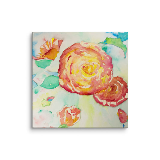 Original canvas wall art featuring watercolor art design, perfect for home decor, gallery walls, or office spaces—high-quality artwork that adds color, character, and creativity to any room.