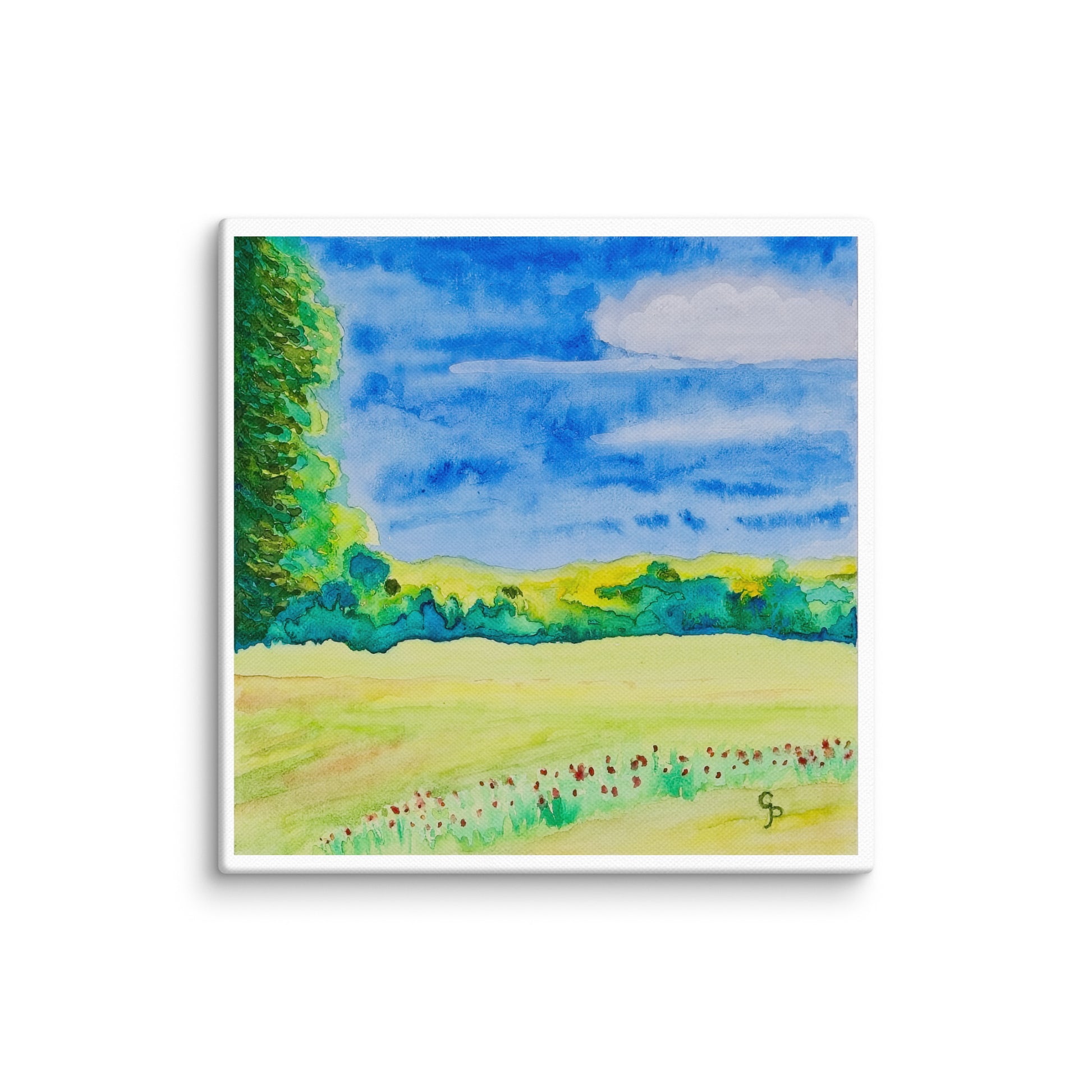 Original canvas wall art featuring watercolor art design, perfect for home decor, gallery walls, or office spaces—high-quality artwork that adds color, character, and creativity to any room.