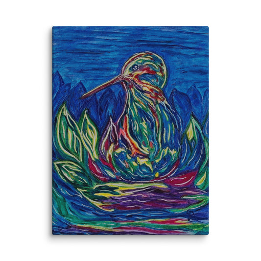Original canvas wall art featuring watercolor art design, perfect for home decor, gallery walls, or office spaces—high-quality artwork that adds color, character, and creativity to any room.