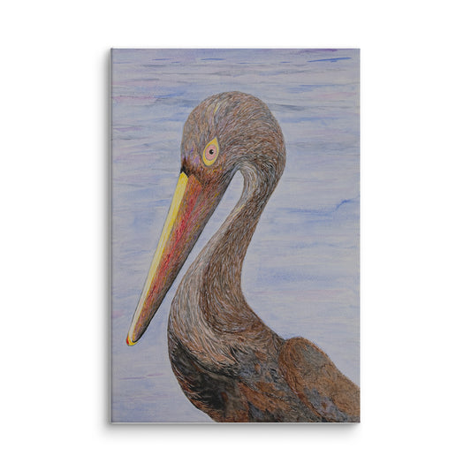 Original wall art featuring Louisiana Pelican watercolor art design, perfect for home decor, gallery walls, or office spaces—high-quality artwork that adds color, character, and creativity to any room.