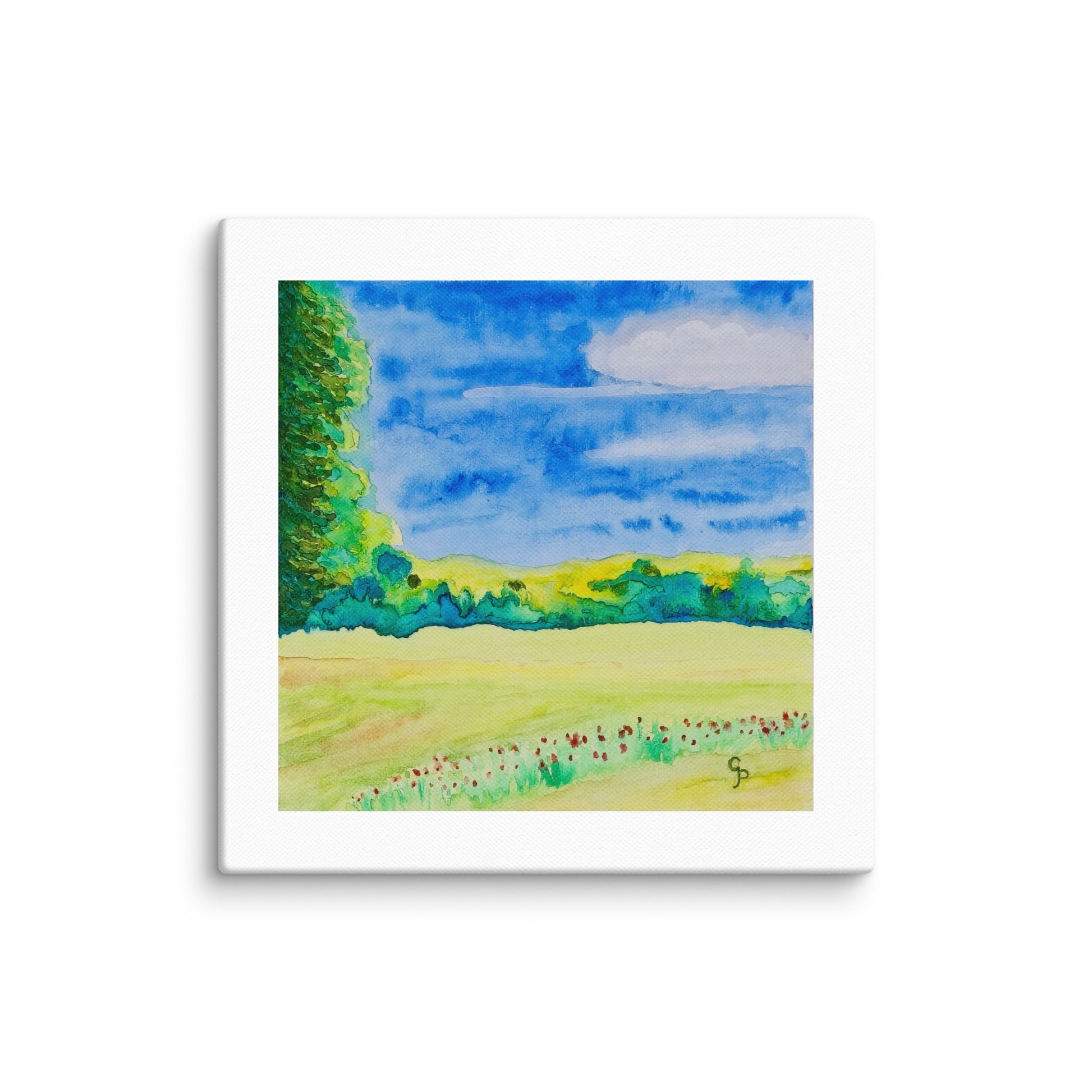 Original canvas wall art featuring watercolor art design, perfect for home decor, gallery walls, or office spaces—high-quality artwork that adds color, character, and creativity to any room.