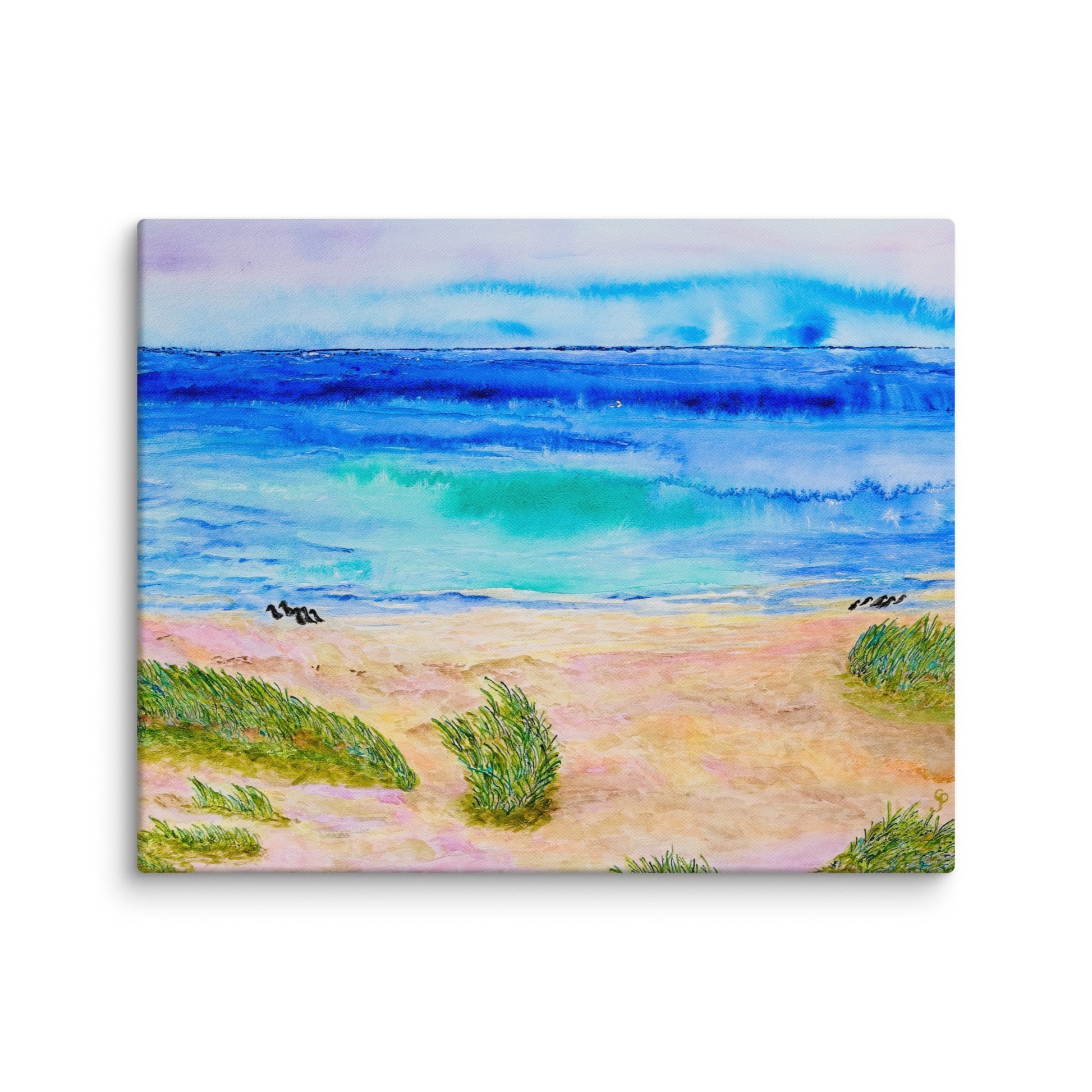 Original canvas wall art featuring watercolor art design, perfect for home decor, gallery walls, or office spaces—high-quality artwork that adds color, character, and creativity to any room.