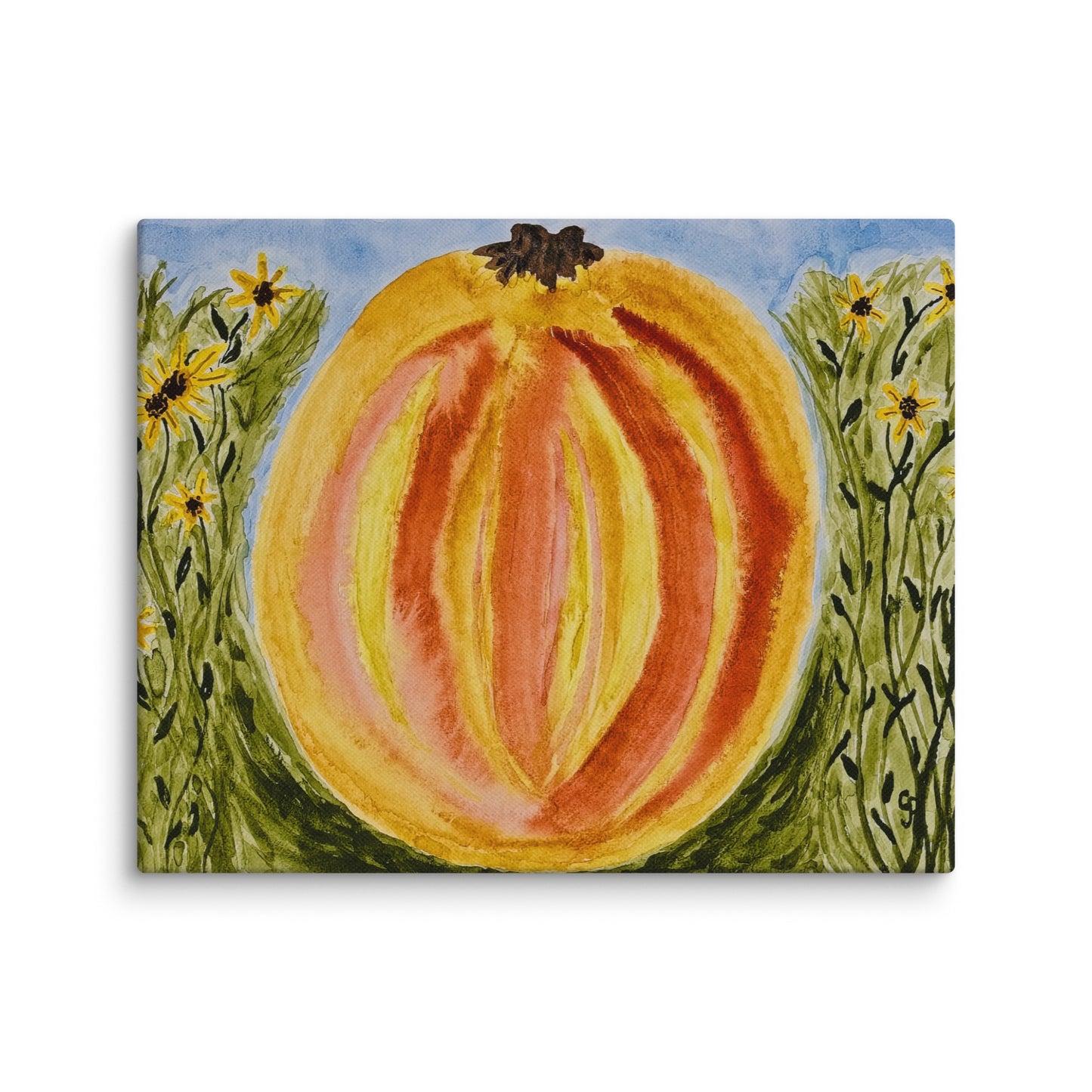 Original canvas wall art featuring watercolor art design, perfect for home decor, gallery walls, or office spaces—high-quality artwork that adds color, character, and creativity to any room.