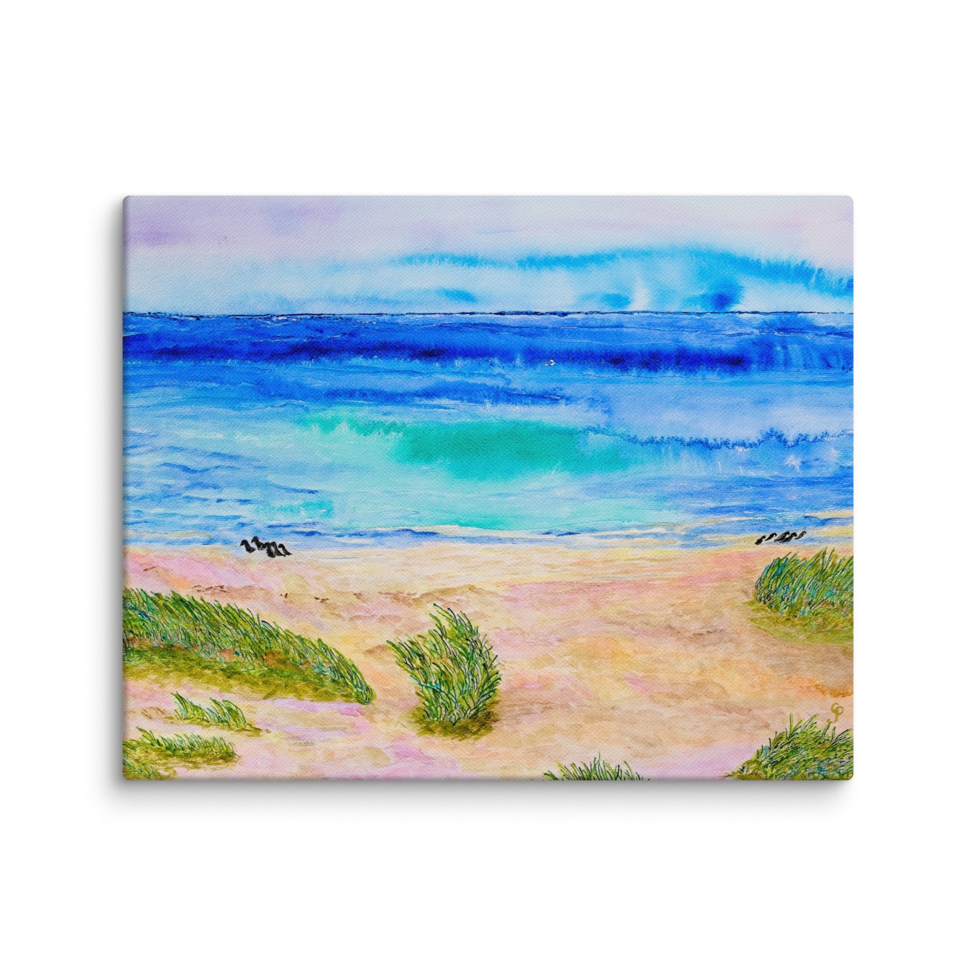 Original canvas wall art featuring watercolor art design, perfect for home decor, gallery walls, or office spaces—high-quality artwork that adds color, character, and creativity to any room.