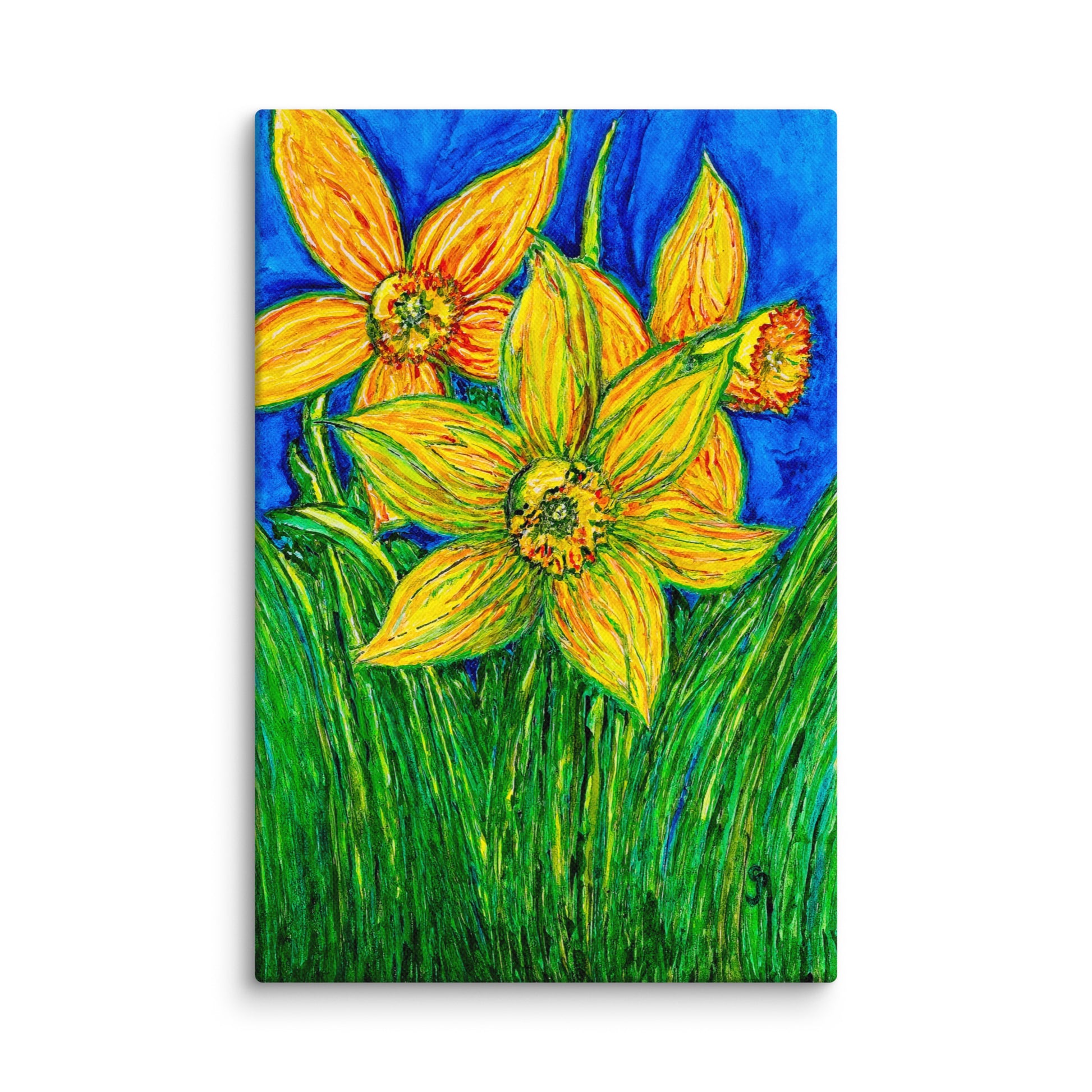 Original canvas wall art featuring watercolor art design, perfect for home decor, gallery walls, or office spaces—high-quality artwork that adds color, character, and creativity to any room.