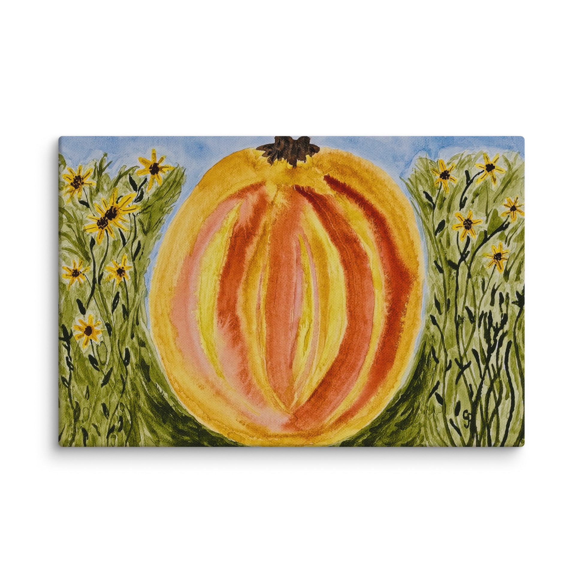 Original canvas wall art featuring watercolor art design, perfect for home decor, gallery walls, or office spaces—high-quality artwork that adds color, character, and creativity to any room.