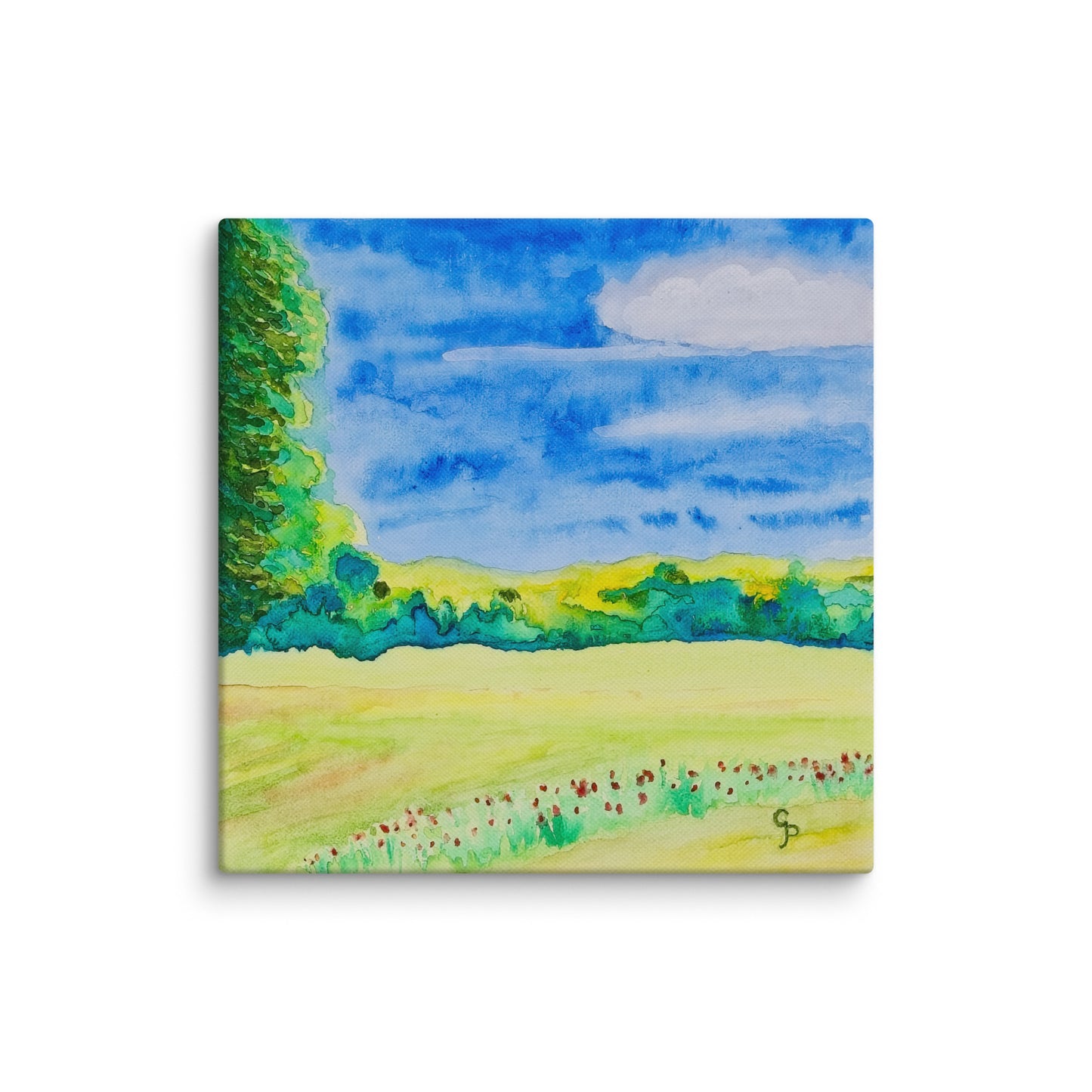 Original canvas wall art featuring watercolor art design, perfect for home decor, gallery walls, or office spaces—high-quality artwork that adds color, character, and creativity to any room.