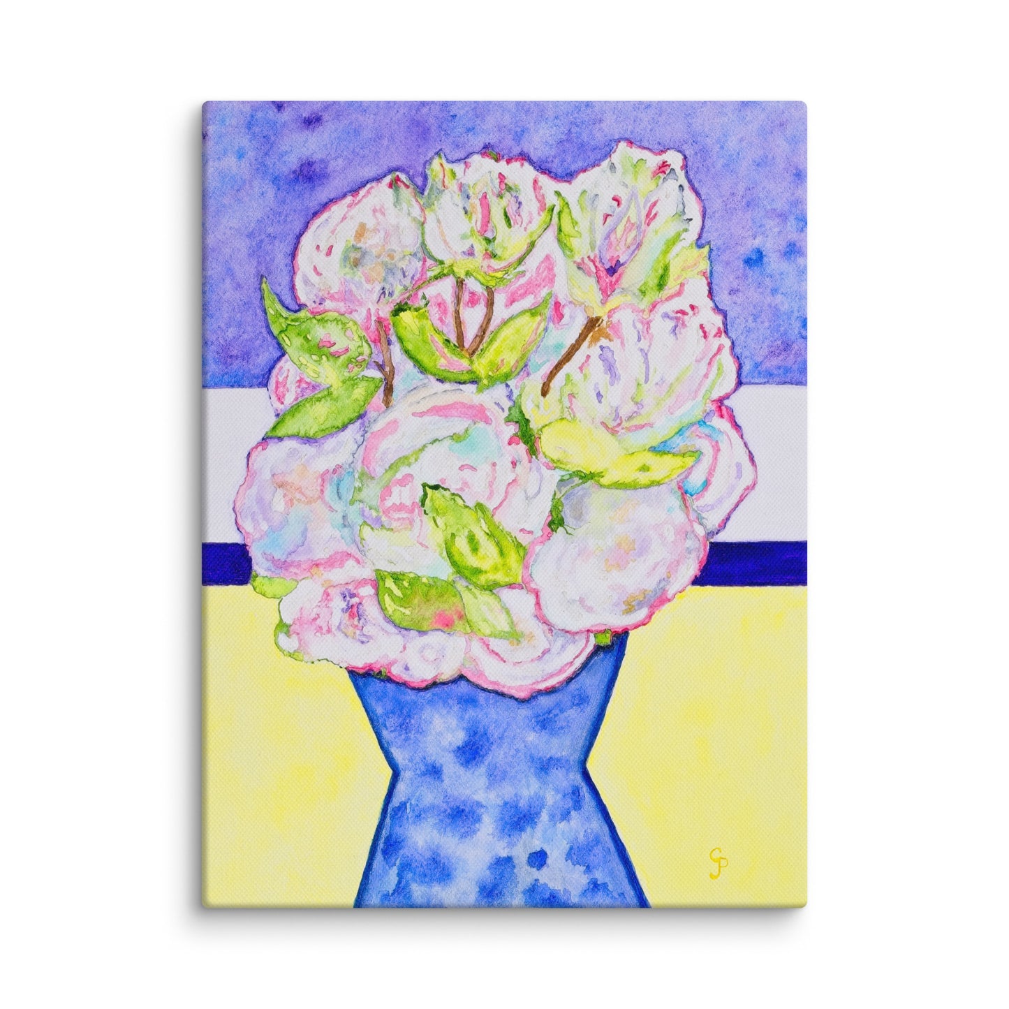 Original canvas wall art featuring watercolor art design, perfect for home decor, gallery walls, or office spaces—high-quality artwork that adds color, character, and creativity to any room.