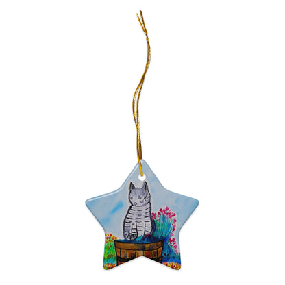 Holiday ornament featuring original artwork, perfect for Christmas trees, seasonal decor, or gift giving—high-quality, artist-designed keepsake to add charm and personality to your celebrations.