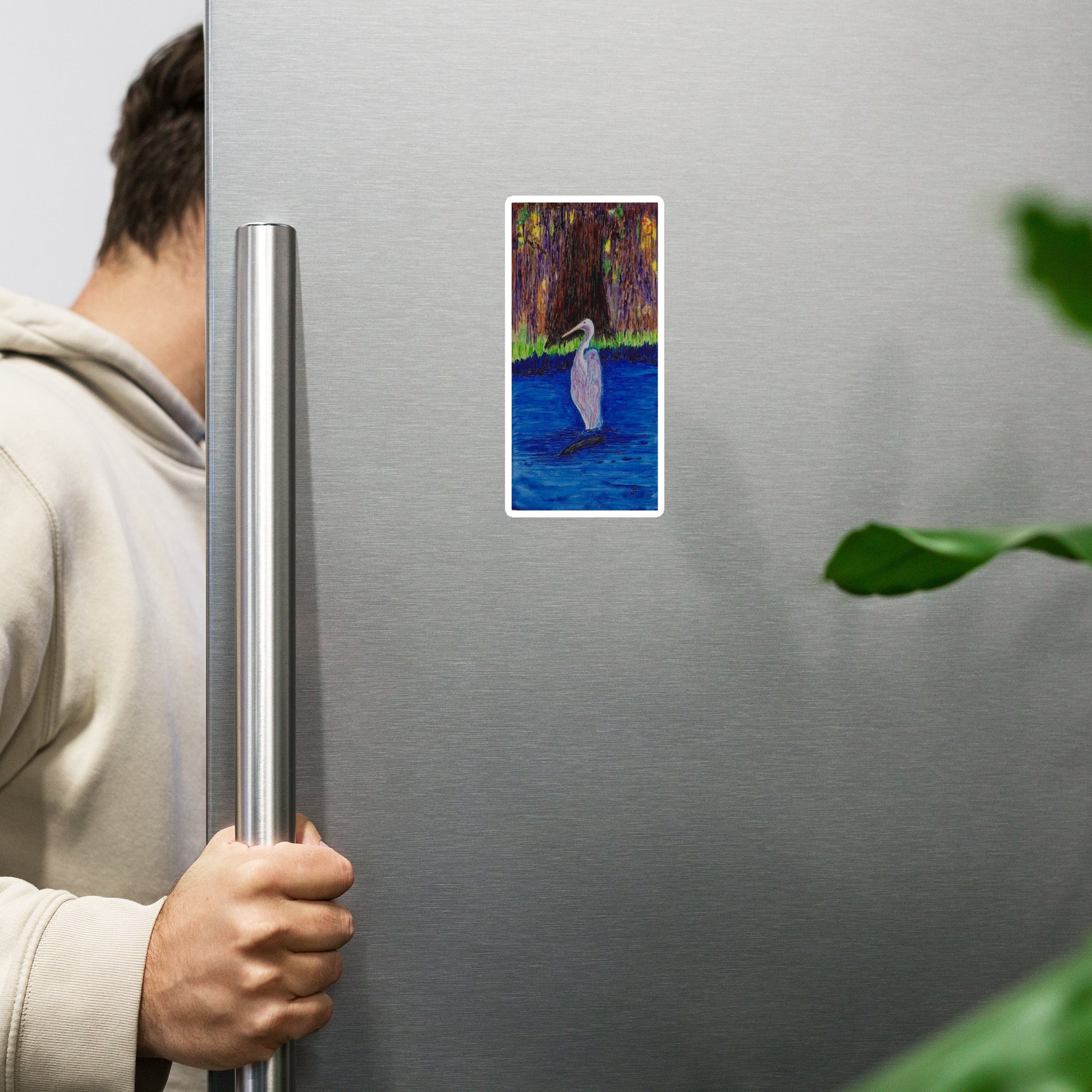 Magnet featuring original artwork—durable, vibrant, and perfect for decorating refrigerators, lockers, or magnetic boards with artistic flair.