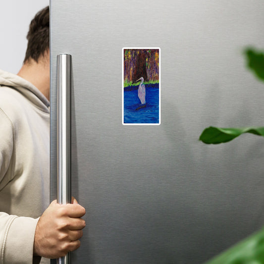 Magnet featuring original artwork—durable, vibrant, and perfect for decorating refrigerators, lockers, or magnetic boards with artistic flair.