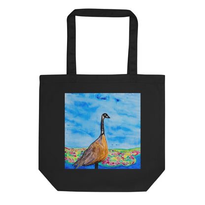 Eco tote bag with original watercolor artwork, featuring a spacious interior, sturdy straps, and lightweight design—perfect for travel, overnight stays, or stylish carry-on use.