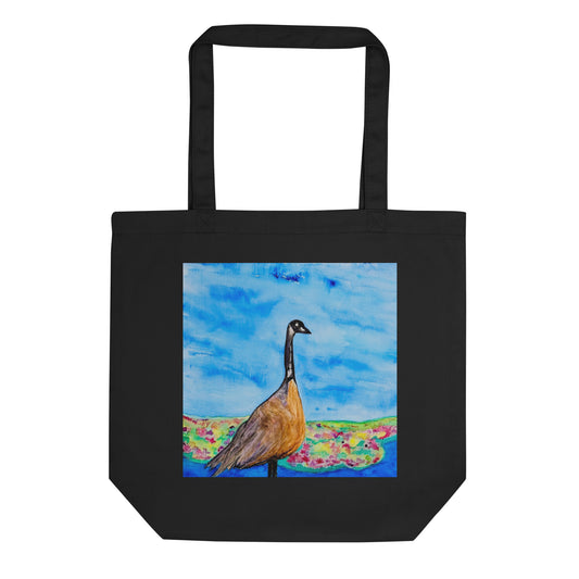 Eco tote bag with original watercolor artwork, featuring a spacious interior, sturdy straps, and lightweight design—perfect for travel, overnight stays, or stylish carry-on use.