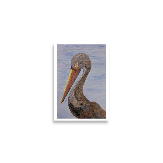 Original canvas wall art featuring Louisiana Pelican watercolor art design, perfect for home decor, gallery walls, or office spaces—high-quality artwork that adds color, character, and creativity to any room.
