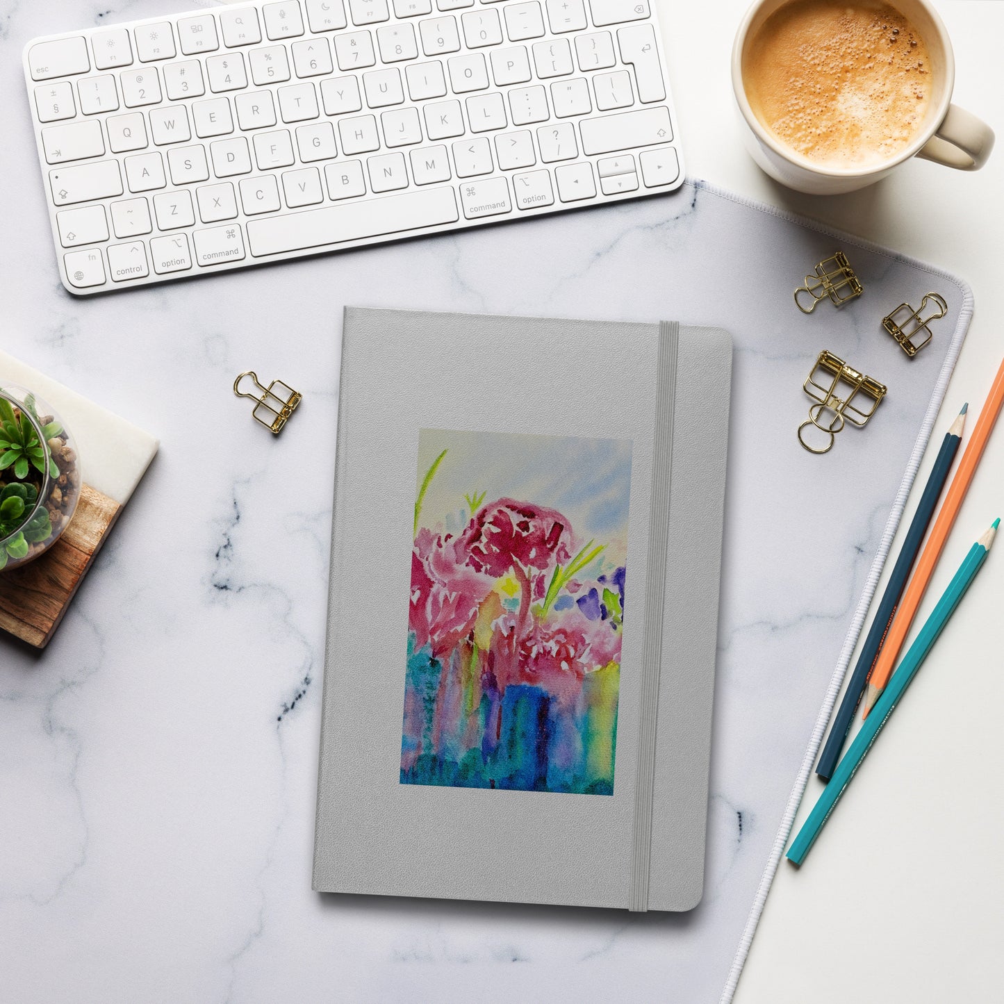 Hardcover bound notebook featuring original cover artwork—durable, stylish, and perfect for journaling, note-taking, or creative writing; ideal for students, professionals, and art lovers.