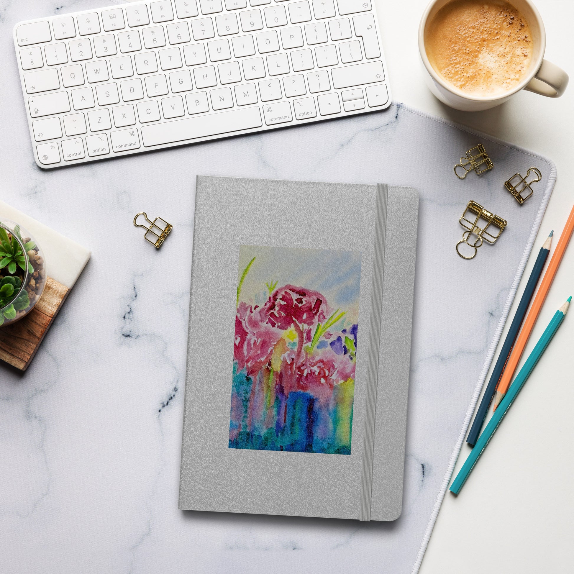 Hardcover bound notebook featuring original cover artwork—durable, stylish, and perfect for journaling, note-taking, or creative writing; ideal for students, professionals, and art lovers.