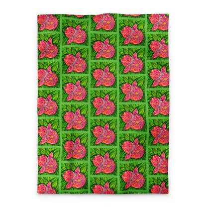 Luxury duvet cover featuring original artwork—soft, breathable fabric with hidden zipper closure; perfect for transforming any bedroom with artistic style, comfort, and modern home decor flair.