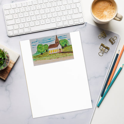 Artist-designed notepad featuring original artwork on each page—perfect for to-do lists, daily notes, or gift giving; compact, stylish, and ideal for home, office, or school use.