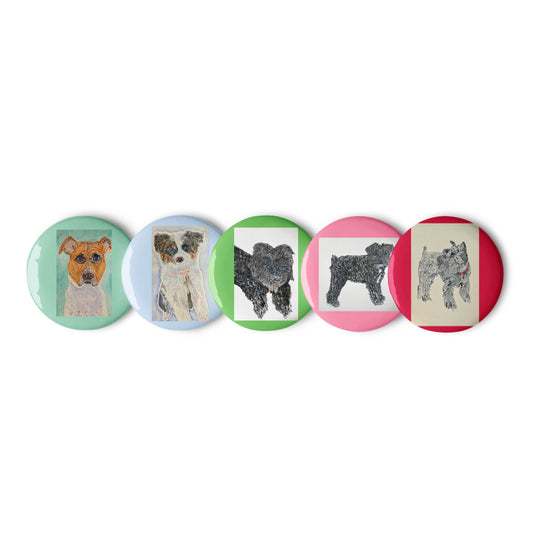 Set of pin buttons featuring original artwork—vibrant, durable, and perfect for accessorizing jackets, backpacks, hats, or gifts; ideal for collectors, art lovers, and creative self-expression.