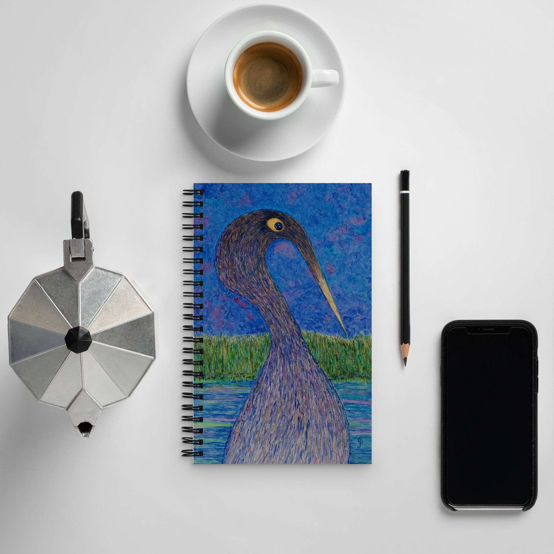 Spiral notebook featuring original cover artwork—durable, stylish, and perfect for journaling, note-taking, or creative writing; ideal for students, professionals, and art lovers.