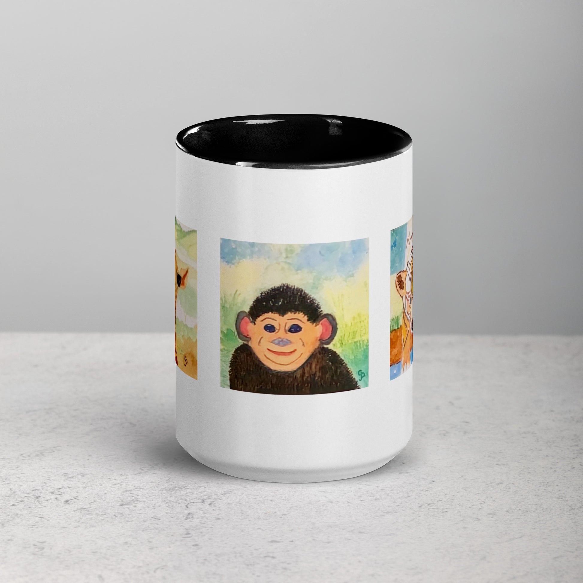 Ceramic mug featuring original artwork, perfect for coffee, tea, or hot cocoa—microwave and dishwasher safe, ideal for daily use, gifting, or adding artistic charm to your kitchen.