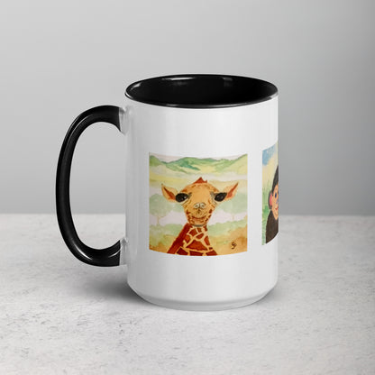 Ceramic mug featuring original artwork, perfect for coffee, tea, or hot cocoa—microwave and dishwasher safe, ideal for daily use, gifting, or adding artistic charm to your kitchen.