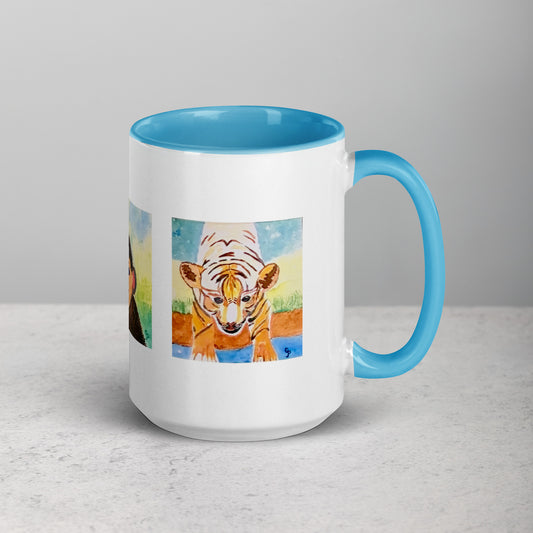 Ceramic mug featuring original artwork, perfect for coffee, tea, or hot cocoa—microwave and dishwasher safe, ideal for daily use, gifting, or adding artistic charm to your kitchen.