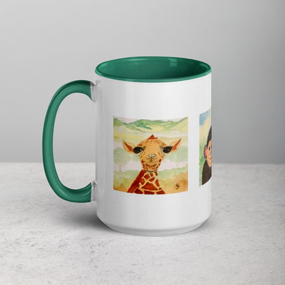 Ceramic mug featuring original artwork, perfect for coffee, tea, or hot cocoa—microwave and dishwasher safe, ideal for daily use, gifting, or adding artistic charm to your kitchen.