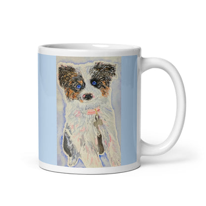 Ceramic mug featuring original artwork, perfect for coffee, tea, or hot cocoa—microwave and dishwasher safe, ideal for daily use, gifting, or adding artistic charm to your kitchen.