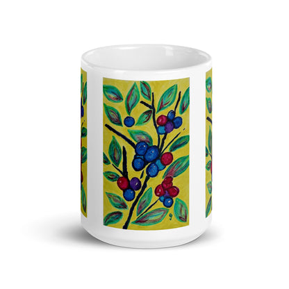 Ceramic mug featuring original artwork, perfect for coffee, tea, or hot cocoa—microwave and dishwasher safe, ideal for daily use, gifting, or adding artistic charm to your kitchen.
