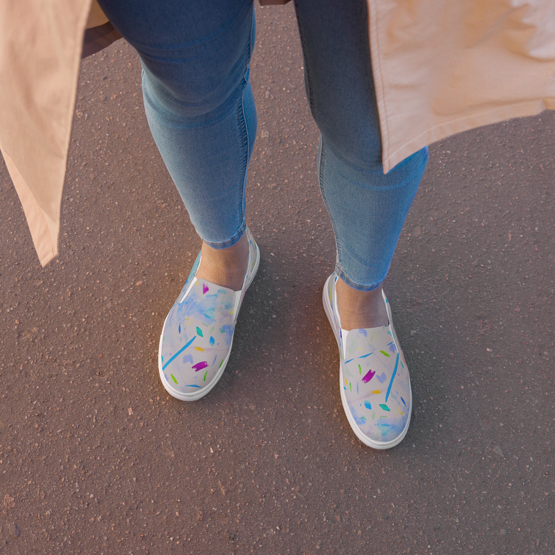 Stylish sneakers featuring original artwork, designed for comfort and everyday wear—unique artistic shoes perfect for casual outfits, street style, or creative fashion lovers.